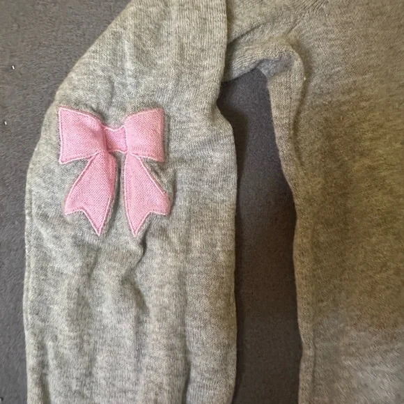 ASOS Knit Gray Sweater With Bows - Picture 2 of 6